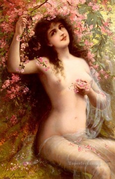 Entre las flores Emile Vernon flores clásicas Pinturas al óleo